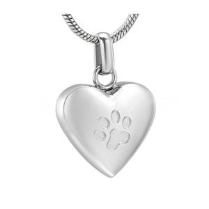 Kalung Guci Abu Berbentuk Hati dengan Jejak Kaki Hewan Peliharaan, Perhiasan Kenangan Kremasi, Liontin Suvenir, Hadiah untuk Pecinta Hewan Peliharaan - Product Image 2