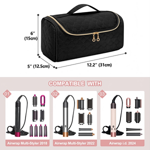 Bolsa de Almacenamiento Plegable de Cuero Impermeable y Resistente al Desgaste con Cierre, Diseño de Caramelo, Gran Capacidad, para Secador de Pelo - Product Image 5