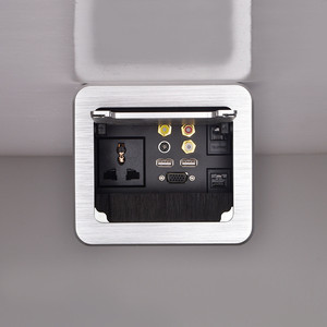 Ổ Cắm Sàn Bằng Thép Không Gỉ Ổ Cắm Sàn Kiểu Pháp Chống Nước Giấu Kín Mạng Lưới Châu Âu Mỹ Loại Lò Xo - Product Image 5