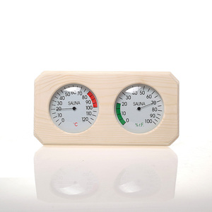 Sauna Accessories Luxury Liner Pine Wooden Bucket Set and Ladle/<strong>Sand</strong> Timer/sauna <strong>Clock</strong>/thermohygrometer - Product Image 6