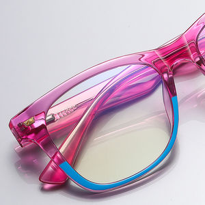 ตัวกรองแสงสีฟ้าแว่นตา TR90สำหรับเด็กใสสีแดงบานพับโลหะสำหรับใส่ในฤดูใบไม้ผลิ - Product Image 2