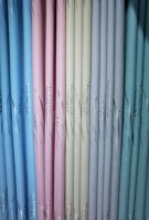 Tissu de rideau sur mesure de haute précision avec motif d'épi de blé, adapté à la décoration intérieure