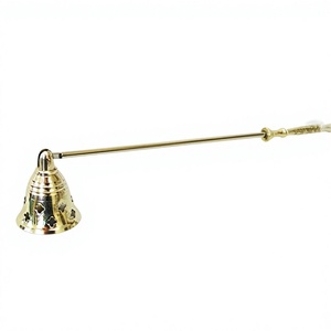 Brass Aroma Burner <b>Candle</b> snuffer with Bell Shape and <b>Long</b> Handle for Aromatherapy Home Decor - Product Image 1