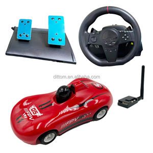 Voiture de course espionne vidéo de simulation 5.8G 1:28 40CH FPV avec caméra, volant et module récepteur TV - Product Image 1
