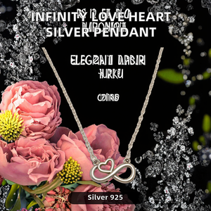 Infinity collane con scintillante Zirconia cubica ciondolo eternità rodiato <span class=keywords><strong>cuore</strong></span> <span class=keywords><strong>infinito</strong></span> placcato per i regali - Product Image 3
