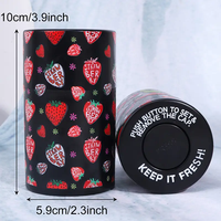 Boîte de rangement scellée sous vide Portable Creative Fruit Pattern Odor-proof and Humidity-proof Smoking Accessories Daily Storage Jar