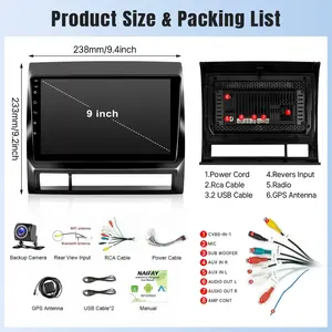 Автомагнитола Android Auto для Toyota Tacoma 2 Hilux 2005-2013, мультимедийный плеер с 4G WIFI, беспроводной Carplay, GPS-навигация, стереосистема - Product Image 6