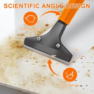 Grattoir à lame de rasoir KeFanta pour sols, 4 pouces de large, robuste, avec manche de 45,7 pouces, 10 lames supplémentaires, outil de décapage de peinture - Product Image 2