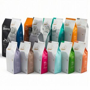 Recycle 250g 500g 1000g 2kg Gravure Printed Custom Printed Coffee <b>Beans</b> Packaging <b>Bags</b> Valve Zipper PE Moisture Proof Food Grade - Product Image 1