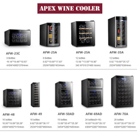 Apex Commercial Acier Inoxydable Mini Présentoir De Boissons Réfrigérateur Refroidisseur De Vin Avec Compresseur