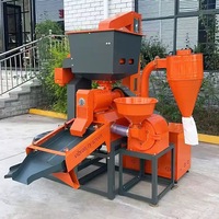 Usine chinoise : Machine de décorticage et de mouture de riz paddy type 80, unité combinée avec décortiqueuse, élévateur, déstonneur et tamis vibrant pour son de riz fin