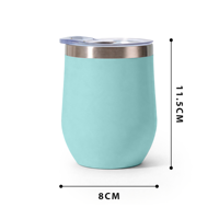 Gobelet isotherme à double paroi en acier inoxydable 304 de 12 oz avec couvercle à paille, écologique, sans BPA, personnalisable avec logo couleur, idéal comme cadeau ou pour le vin