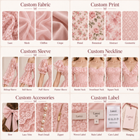 Robe mini personnalisée pour femme, en dentelle florale, à volants, épaules dénudées, corsage corset, manches longues bouffantes, jupe étagée, coupe trapèze