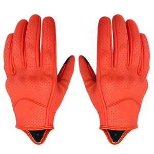 Gants de moto toutes saisons en cuir à écran tactile, protection complète des doigts, imperméables, légers, avec logo personnalisé, gants de course - Product Image 2