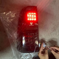 Kit de Conversión de Carrocería para Camioneta, Sistemas de Iluminación, Luces Traseras LED, Lámpara Trasera LED Negra Ahumada para Hilux Vigo 2012 2014