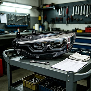 Conjunto de Faros LED de Alto Rendimiento, Larga Vida Útil, Diseño de Ahorro de Energía, Faros Delanteros para Serie 3 F30 - Product Image 1