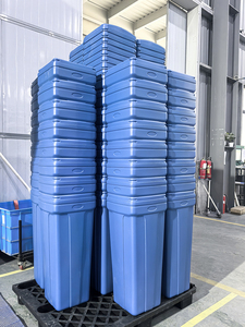 Adoucisseur d'eau carré PE de qualité alimentaire 100L avec vanne de saumure et grilles Assemblage du réservoir de stockage de saumure - Product Image 2