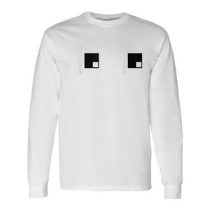 T-shirt à manches longues rétro Ghost Eyes pour jeux d'arcade, costume d'Halloween - Product Image 1