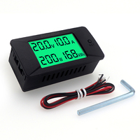 Peacefair PZEM-025 300V 50A Meteran Daya Arus Kwh Wattmeter DC Ampere Digital Watt Volt Meter LCD Voltmeter