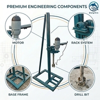 Machine de forage de puits d'eau portable compacte pour puits profonds, mines et petits puits domestiques, à prix réduit