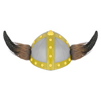 Casco Vikingo de Látex con Cuernos de Búfalo, Accesorios de Decoración para Fiestas, Disfraces, Máscaras de Halloween, Venta de Fábrica