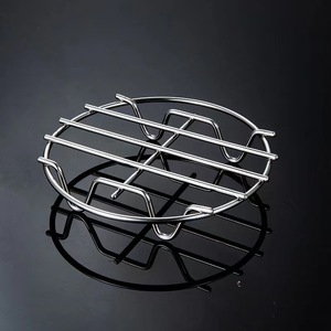 Stainless Steel <b>Steamer</b> Rack 3.8mm Thick Reinforced Wire Mesh High Low Legs For Household Steaming - Product Image 3