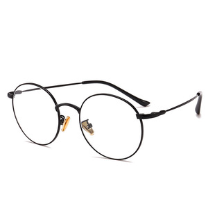 Round Full Rim <b>Eyeglasses</b> <b>Frame</b> 77507 Anti Blue Light Lightweight Unisex Metal Optical Glasses - Product Image 4