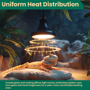 Bombilla de Lámpara de Calor para Reptiles R80 de Fábrica, 75 W, 350 lm, Base E26, Luz de Calentamiento para Terrario, Tortuga, Lagarto, Cuidado Uniforme y Cálido - Product Image 4
