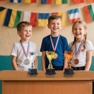 Trofeo Mini Santo <span class=keywords><strong>Grial</strong></span> de Plástico de Alta Calidad, Premio para Fiestas Infantiles, Juegos de Interior, Concursos, Ecológico, Grabado Láser, Tipografía - Product Image 4