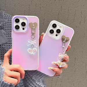 <span class=keywords><strong>Funda</strong></span> brillante para teléfono con <span class=keywords><strong>colgante</strong></span> de mariposa para <span class=keywords><strong>iPhone</strong></span> 15, <span class=keywords><strong>funda</strong></span> degradada colorida IMD con brillantina para <span class=keywords><strong>iPhone</strong></span> 15, 14, <span class=keywords><strong>13</strong></span>, 12 - Product Image 3