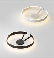 JYLIGHTING Design Plafonnier à LED à intensité variable dans le salon, chambre à coucher, restaurant, balcon, lampe ronde moderne de créateur