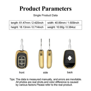 Étui de clé de voiture en TPU de haute qualité avec porte-clés transparent imperméable pour <span class=keywords><strong>Renault</strong></span> Koleos Kadjar <span class=keywords><strong>Captur</strong></span> - Product Image 4