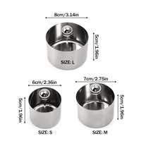 Moule à gâteau en acier inoxydable argenté de haute qualité, 3 pièces, forme facile à nettoyer, résistant au four, écologique, moule à sushi et à mousse, ustensiles de cuisson