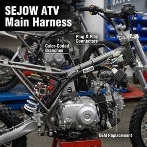 SEJOW ATV 主线束 50cc 70cc 90cc 110cc 彩色编码多分支插头连接器 OEM 替换件 - Product Image 2