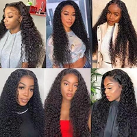 Perruque Lace Front Africaine Pas Chère, Longue, Bouclée, Volumineuse, Ondulée, Anti-Chute, Sans Nœuds, Douce et Brillante, Demi-Perruque pour Femmes Noires, Vente en Gros
