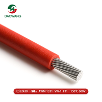 Cable UL1330 trenzado con aislamiento FEP para UAV, 150C 600V, cable de alimentación de alta temperatura para drones, robótica y aplicaciones de construcción.