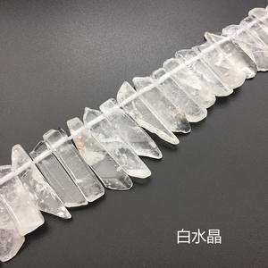 หินคริสตัลแท้ธรรมชาติสำหรับทำเครื่องประดับ  แท่งคริสตัลหลากสีแบบขายส่งสำหรับจี้  คริสตัลแบบร้อยร้อยเจาะรู - Product Image 6