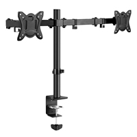 Support de bureau compact pour la maison et le bureau, bras articulé pour deux écrans LCD LED plats