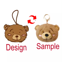 Porte-clés Mini Peluche Personnalisé, Peluches Personnalisées, Jouets en Peluche Anime, Porte-clés Ours en Peluche pour Pendentif Mascotte Doux, Porte-clés en Peluche Personnalisé