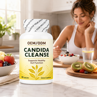 Capsules de nettoyage Candida sous marque privée OEM ODM Formule personnalisée Conception graphique Bien-être intestinal 60 unités