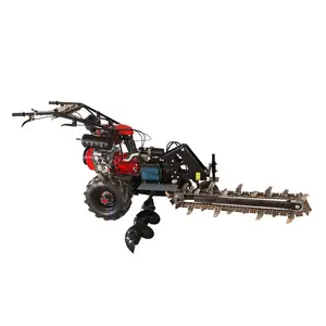 Mesin kecil, mesin Ditching kawat dan kabel trencher mini self-propelled trencher