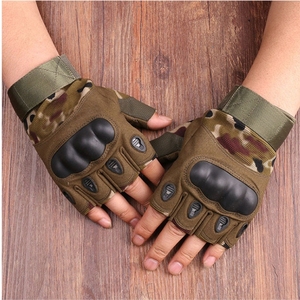 Guantes Tácticos Deportivos DFTG201 de Medio Dedo para Actividades al Aire Libre, Ciclismo, Camping, Caza, con Nudillos Reforzados, Color Caqui - Product Image 5