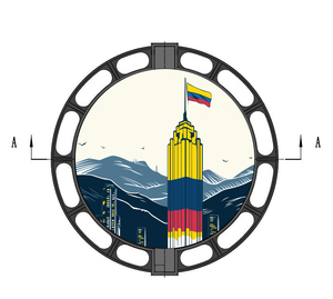 Tapa de Alcantarilla Artística Cuadrada/Redonda de Hierro Dúctil para Tanque de Agua, Conexiones de Alcantarillas, <span class=keywords><strong>Tapas</strong></span> de Alcantarillas Sudamericanas - Product Image 5