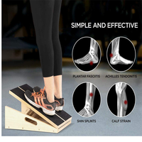 Planche d'inclinaison portable en bois naturel réglable et pliable pour étirements des pieds et des mollets, idéale pour la maison, les voyages et l'entraînement – Meilleure vente 2026
