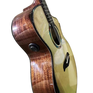 Guitare électro-acoustique haut de gamme Double OS1 Capteur intelligent numérique à choc Bois massif Guitares Égaliseur réglable Puce - Product Image 1