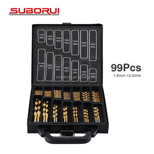 SUBORUI 99pc 1.5mm-10mm HSS4241 Broca Para Metric Bohrer juego de brocasパラメタルチタンメタルツイストドリルビットセット - Product Image 2