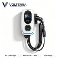 VOLTERRA 7KW Tipe 2 AC EV Charger Solusi Infrastruktur Pengisian Daya OEM Global