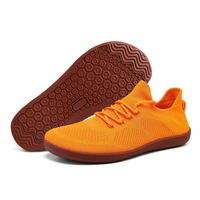 Nouvelles baskets en maille à semelle plate mince hommes et femmes grande taille tricot décontracté rouge semelle souple chaussures pieds nus