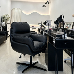 Modern PU Leather Salon <b>Chair</b> Swivel Customer Seat Adjustable Upholstered <b>Makeup</b> Styling for Beauty Studio - Product Image 3