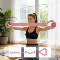Bandes de résistance en forme de 8, bandes élastiques pour l'entraînement des bras, du dos et des épaules, bandes élastiques en silicone